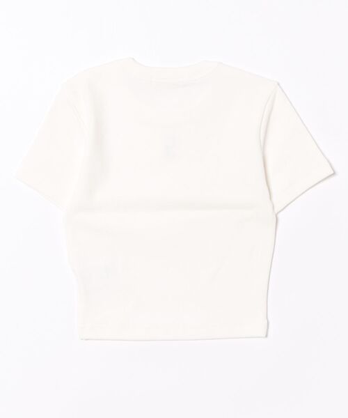CLANE（クラネ）の「CLANE/クラネ/LOGO CROPPED TIGHT TEE（Tシャツ/カットソー・レディース・ブラック/ホワイト/その他24・1）」の4枚目の写真