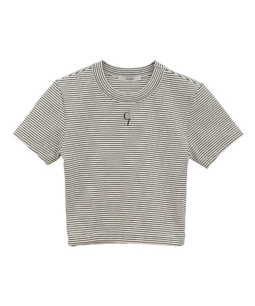 CLANE（クラネ）の「CLANE/クラネ/LOGO CROPPED TIGHT TEE（Tシャツ/カットソー・レディース・ブラック/ホワイト/その他24・1）」の3枚目の写真