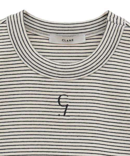 CLANE（クラネ）の「CLANE/クラネ/LOGO CROPPED TIGHT TEE（Tシャツ/カットソー・レディース・ブラック/ホワイト/その他24・1）」の18枚目の写真