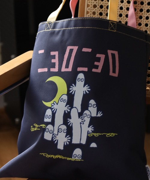 MOOMIN（ムーミン）の「ニョロニョロフェア トートバッグ  ニョロニョロ（トートバッグ・レディース・ネイビー・ONE SIZE）」の3枚目の写真