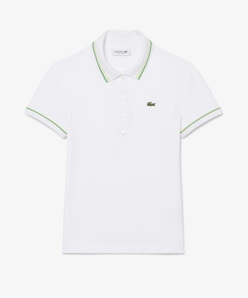 LACOSTE(ラコステ)の「カラー&カフスラインスリムフィットポロシャツ(ポロシャツ・レディース・ネイビー/ホワイト・40/38/34/36)」の12枚目の写真