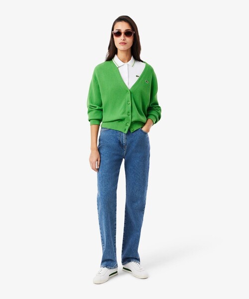 LACOSTE(ラコステ)の「カラー&カフスラインスリムフィットポロシャツ(ポロシャツ・レディース・ネイビー/ホワイト・40/38/34/36)」の15枚目の写真
