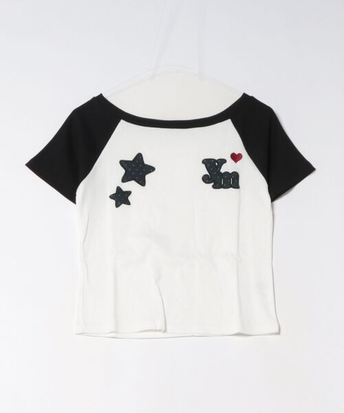 GORGE（ゴージ）の「《ワッペンデザイン》短丈配色ラグランTシャツ／Y2K／春夏／全3色（Tシャツ/カットソー・レディース・グレー/ネイビー/ホワイト・F）」の19枚目の写真