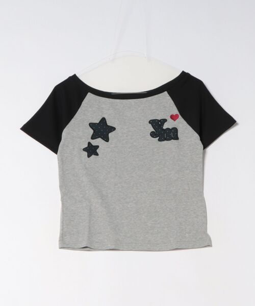 GORGE（ゴージ）の「《ワッペンデザイン》短丈配色ラグランTシャツ／Y2K／春夏／全3色（Tシャツ/カットソー・レディース・グレー/ネイビー/ホワイト・F）」の20枚目の写真