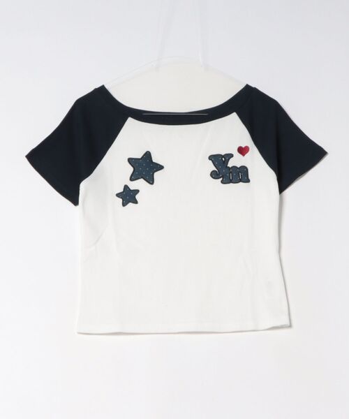 GORGE（ゴージ）の「《ワッペンデザイン》短丈配色ラグランTシャツ／Y2K／春夏／全3色（Tシャツ/カットソー・レディース・グレー/ネイビー/ホワイト・F）」の21枚目の写真