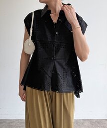 WEB限定】ペイズリー柄レースシャツ（シャツ/ブラウス）｜DouDou 