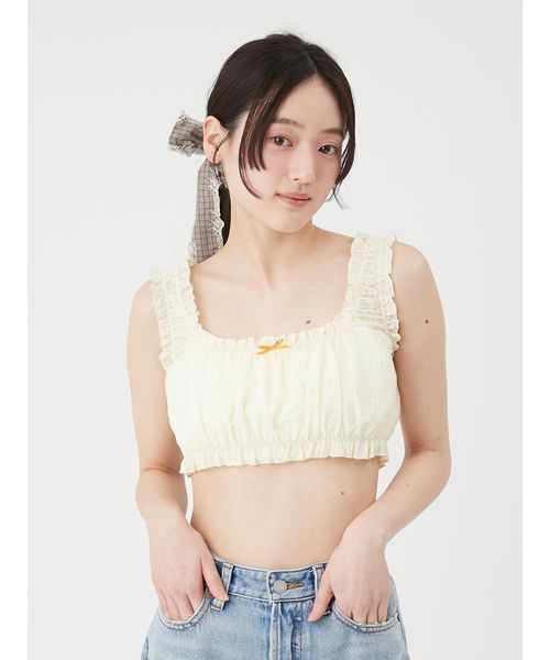 LILY BROWN(リリーブラウン)の「エンブロイダリースカラップリボンシュシュ(その他ヘアアクセサリー・レディース・ホワイト/チェック/ブラック/ブルー・F)」の10枚目の写真