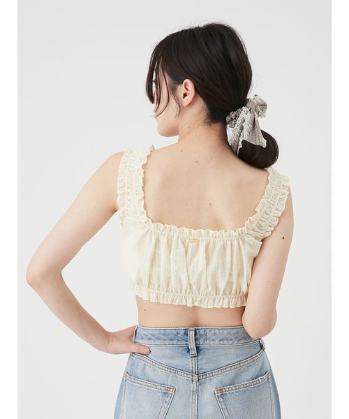 LILY BROWN(リリーブラウン)の「エンブロイダリースカラップリボンシュシュ(その他ヘアアクセサリー・レディース・ホワイト/チェック/ブラック/ブルー・F)」の11枚目の写真