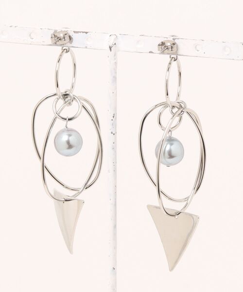 tone(トーン)の「【mamo】PLANET パール&フープピアス(MA)(ピアス(両耳用)・レディース・シルバー・FREE)」の12枚目の写真