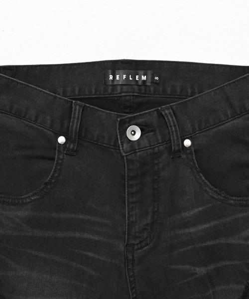 REFLEM（レフレム）の「『REFLEM/レフレム』フレアスキニーデニムパンツ（デニムパンツ・レディース・ブラック・S/L/M）」の14枚目の写真