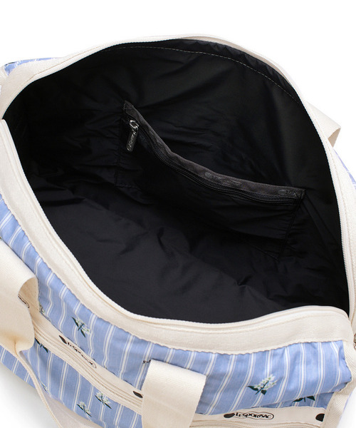 LeSportsac（レスポートサック）の「DELUXE MED WEEKENDER ジャスミンストライプ（ボストンバッグ・レディース・ブルー・FREE）」の4枚目の写真