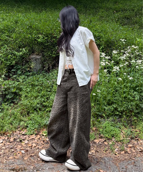 sedacle(セダクル)の「レオパード加工デニム(デニムパンツ・メンズ・ブラウン/ベージュ・SMALL/MEDIUM/LARGE)」の10枚目の写真