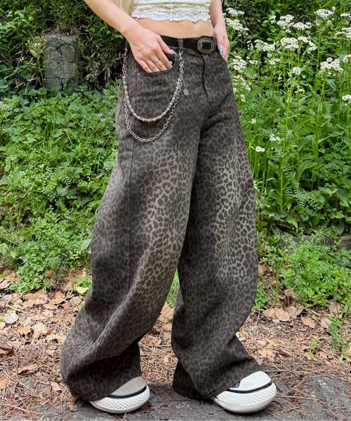 sedacle(セダクル)の「レオパード加工デニム(デニムパンツ・メンズ・ブラウン/ベージュ・SMALL/MEDIUM/LARGE)」の7枚目の写真