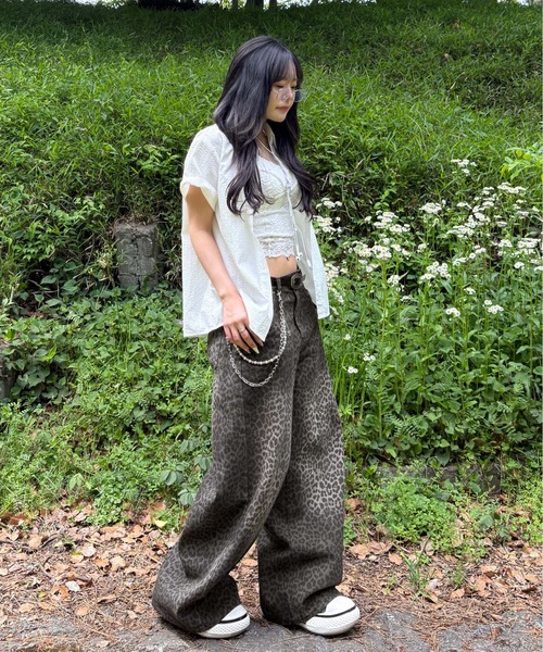 sedacle(セダクル)の「レオパード加工デニム(デニムパンツ・メンズ・ブラウン/ベージュ・SMALL/MEDIUM/LARGE)」の12枚目の写真