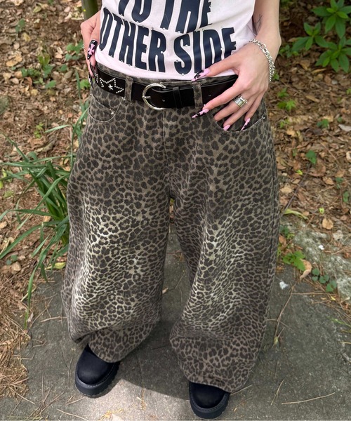 sedacle(セダクル)の「レオパード加工デニム(デニムパンツ・メンズ・ブラウン/ベージュ・SMALL/MEDIUM/LARGE)」の13枚目の写真