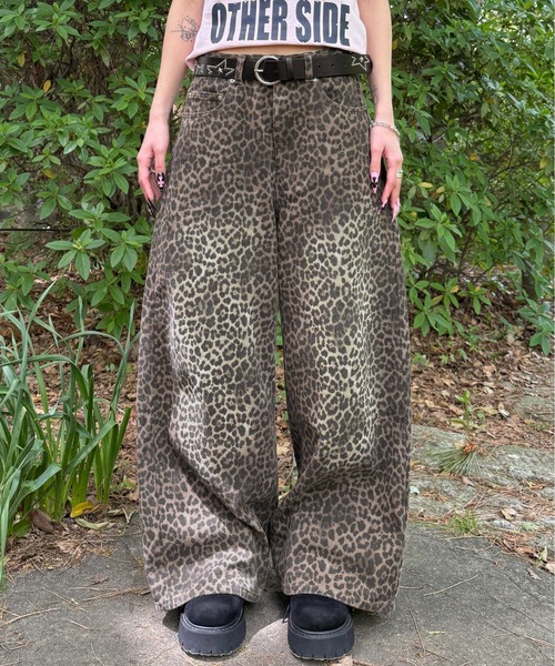 sedacle(セダクル)の「レオパード加工デニム(デニムパンツ・メンズ・ブラウン/ベージュ・SMALL/MEDIUM/LARGE)」の14枚目の写真