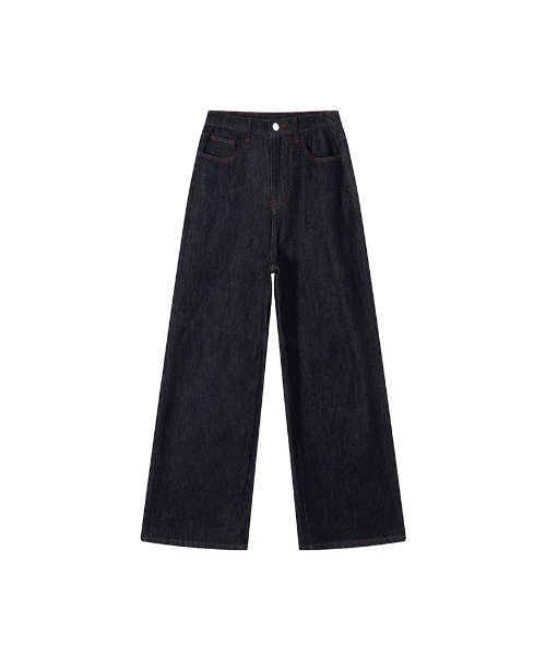 FAVORITO(ファヴォリート)の「デニムトップスワイドパンツセットアップ(セットアップ・レディース・ブラック・XL/L/M/S)」の7枚目の写真
