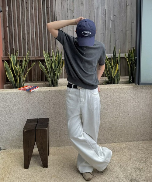 B.R.U(ブル)の「半袖ニットポロシャツ(シャツ/ブラウス・メンズ・ブラック/グレー・MEDIUM/LARGE)」の21枚目の写真