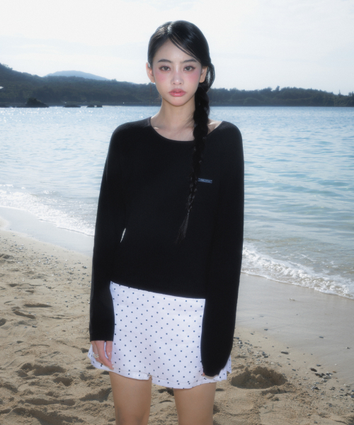 ROSEFRANTZ（ロゼフランツ）の「Boatneck Sheer Basic Knit [Black]（ニット/セーター・レディース・ブラック・OS）」の2枚目の写真