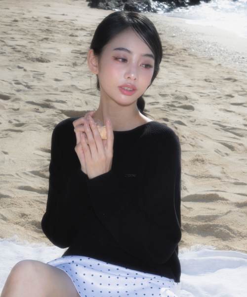ROSEFRANTZ（ロゼフランツ）の「Boatneck Sheer Basic Knit [Black]（ニット/セーター・レディース・ブラック・OS）」の4枚目の写真