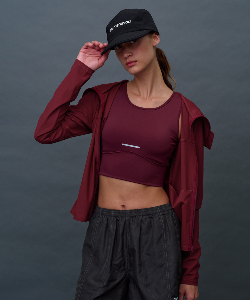 MENASOO(ミナス)の「Face Cover Zip Up Jersey(ナイロンジャケット・レディース・ミント/ブラック/レッド・MEDIUM/SMALL/X-LARGE/LARGE)」の5枚目の写真