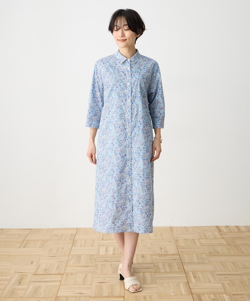 DECOY SINCE 1981(デコイシンスイチキュウハチイチ)の「【Liberty】リバティプリントワンピース【ポケットあり・ペチコート付き・綿100%】(ワンピース・レディース・ブルー・9号/11号/13号)」の5枚目の写真