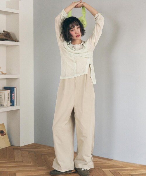 ALL NEW MART(オールニューマート)の「ワークサロペットパンツ(サロペット/オーバーオール・レディース・カーキ/ベージュ/ネイビー・36/38)」の6枚目の写真