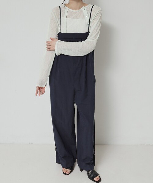 ALL NEW MART(オールニューマート)の「ワークサロペットパンツ(サロペット/オーバーオール・レディース・カーキ/ベージュ/ネイビー・36/38)」の7枚目の写真