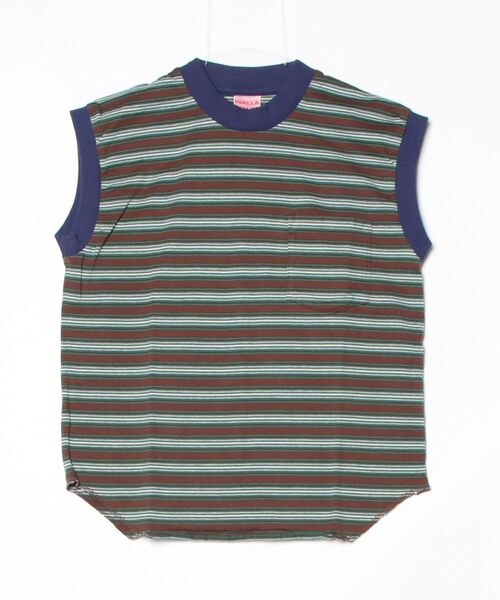 WALLA WALLA SPORT(ワラワラスポーツ)の「WALLA WALLA SPORT【ワラワラスポーツ】STRIPE SLEEVELESS TOP(Tシャツ/カットソー・レディース・ブラウン系その他/バーガンディー/ブラック系その他/ネイビー系/グリーン系その他・MEDIUM)」の16枚目の写真