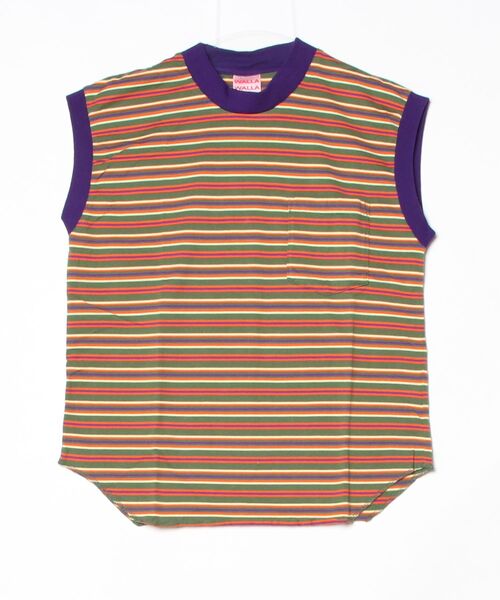 WALLA WALLA SPORT(ワラワラスポーツ)の「WALLA WALLA SPORT【ワラワラスポーツ】STRIPE SLEEVELESS TOP(Tシャツ/カットソー・レディース・ブラウン系その他/バーガンディー/ブラック系その他/ネイビー系/グリーン系その他・MEDIUM)」の17枚目の写真