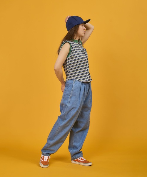 WALLA WALLA SPORT(ワラワラスポーツ)の「WALLA WALLA SPORT【ワラワラスポーツ】STRIPE SLEEVELESS TOP(Tシャツ/カットソー・レディース・ブラウン系その他/バーガンディー/ブラック系その他/ネイビー系/グリーン系その他・MEDIUM)」の11枚目の写真