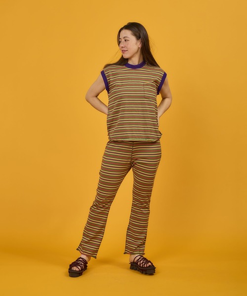 WALLA WALLA SPORT(ワラワラスポーツ)の「WALLA WALLA SPORT【ワラワラスポーツ】STRIPE SLEEVELESS TOP(Tシャツ/カットソー・レディース・ブラウン系その他/バーガンディー/ブラック系その他/ネイビー系/グリーン系その他・MEDIUM)」の13枚目の写真