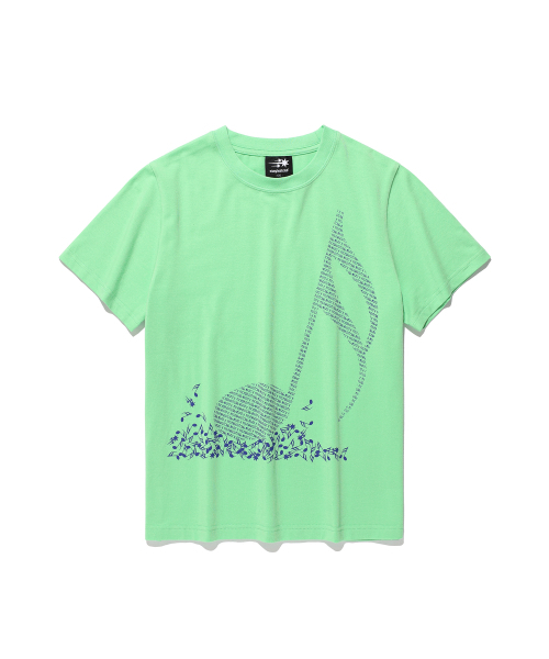 NICE GHOST CLUB(ナイスゴーストクラブ)の「X JIMMIZO MUSIC NOTE TEE_YELLOW GREEN(NG2GMFT501B)(Tシャツ/カットソー・レディース・イエロー・F)」の4枚目の写真