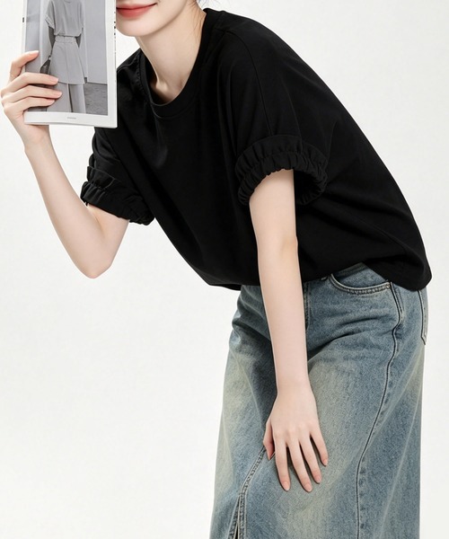 aimoha(アイモハ)の「レースフリルスリーブTシャツ(Tシャツ/カットソー・レディース・ホワイト/ブラック・FREE)」の17枚目の写真