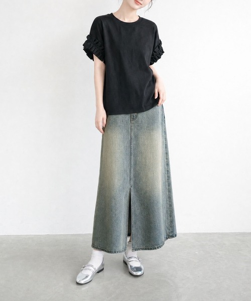aimoha(アイモハ)の「レースフリルスリーブTシャツ(Tシャツ/カットソー・レディース・ホワイト/ブラック・FREE)」の18枚目の写真