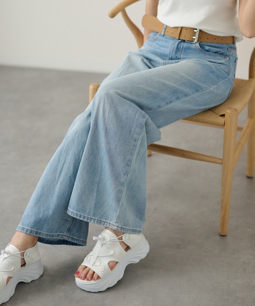 DAYRA（デイラ）の「ヴィンテージ風 ワイド ルーズ デニム パンツ（デニムパンツ・レディース・ブルー/ネイビー・L/M/S/XL）」の10枚目の写真