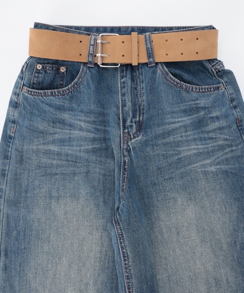 DAYRA（デイラ）の「ヴィンテージ風 ワイド ルーズ デニム パンツ（デニムパンツ・レディース・ブルー/ネイビー・L/M/S/XL）」の12枚目の写真