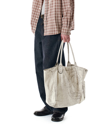 SECONDMONO（セカンドモノローグ）の「Washed Cotton Applique Tote Bag [LBEIGE]_SEAC013LBEIGE（Tシャツ/カットソー）」