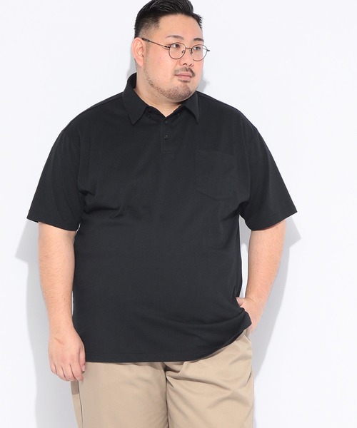 B&T CLUB（ビーティークラブ）の「色褪せない ポロシャツ 半袖 メンズ 大きいサイズ KURO NO MAMA 天竺 無地 シャツ B＆T CLUB (ビーアンドティークラブ)（ポロシャツ・メンズ・ブラック・X4(8L～9L)/X3(6L～7L)/X2(4L～5L)/X1(3L～4L)）」の6枚目の写真