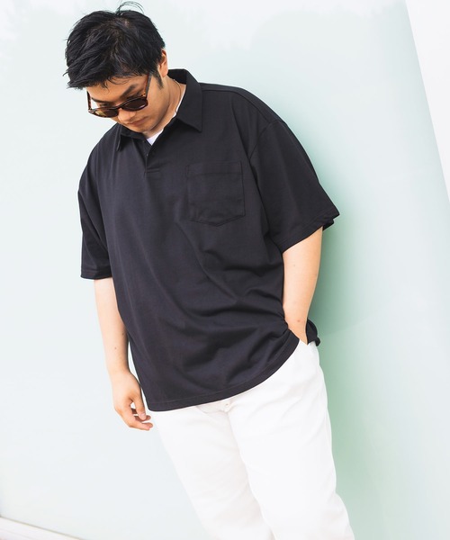 B&T CLUB（ビーティークラブ）の「色褪せない ポロシャツ 半袖 メンズ 大きいサイズ KURO NO MAMA 天竺 無地 シャツ B＆T CLUB (ビーアンドティークラブ)（ポロシャツ・メンズ・ブラック・X4(8L～9L)/X3(6L～7L)/X2(4L～5L)/X1(3L～4L)）」の18枚目の写真