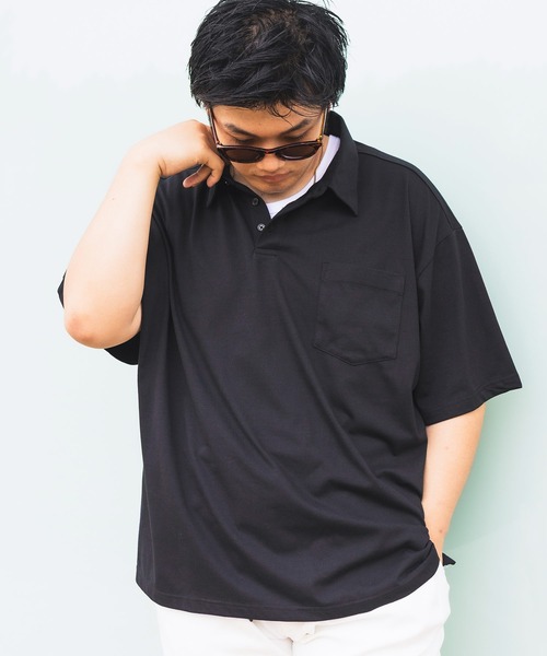 B&T CLUB（ビーティークラブ）の「色褪せない ポロシャツ 半袖 メンズ 大きいサイズ KURO NO MAMA 天竺 無地 シャツ B＆T CLUB (ビーアンドティークラブ)（ポロシャツ・メンズ・ブラック・X4(8L～9L)/X3(6L～7L)/X2(4L～5L)/X1(3L～4L)）」の19枚目の写真