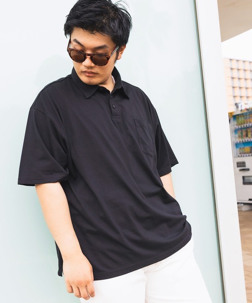 B&T CLUB（ビーティークラブ）の「色褪せない ポロシャツ 半袖 メンズ 大きいサイズ KURO NO MAMA 天竺 無地 シャツ B＆T CLUB (ビーアンドティークラブ)（ポロシャツ・メンズ・ブラック・X4(8L～9L)/X3(6L～7L)/X2(4L～5L)/X1(3L～4L)）」の21枚目の写真