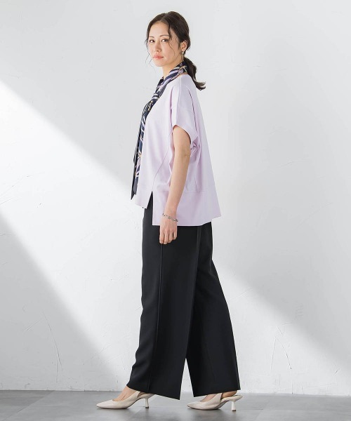 LAUTREAMONT（ロートレアモン）の「汗染み軽減ボックスシルエットカットソー（Tシャツ/カットソー・レディース・ピンク/チャコールグレー/ホワイト/ベージュ/ブルー/ブラック・9号）」の16枚目の写真