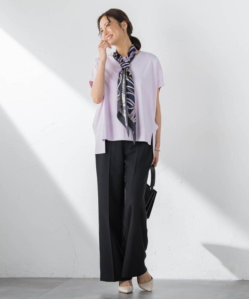 LAUTREAMONT（ロートレアモン）の「汗染み軽減ボックスシルエットカットソー（Tシャツ/カットソー・レディース・ピンク/チャコールグレー/ホワイト/ベージュ/ブルー/ブラック・9号）」の17枚目の写真