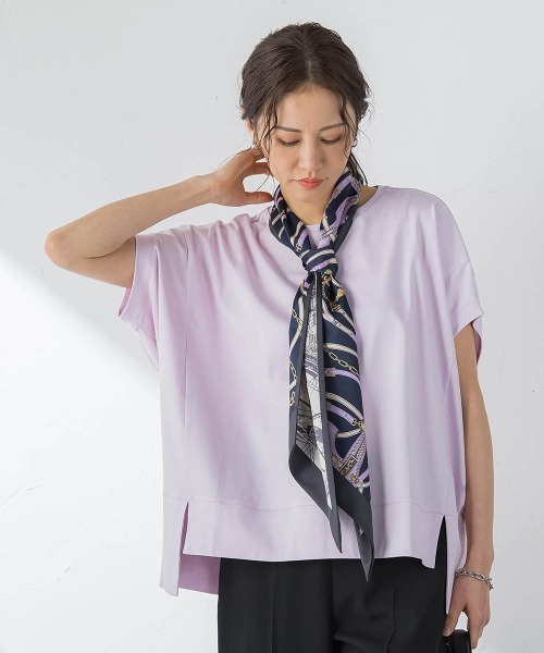 LAUTREAMONT（ロートレアモン）の「汗染み軽減ボックスシルエットカットソー（Tシャツ/カットソー・レディース・ピンク/チャコールグレー/ホワイト/ベージュ/ブルー/ブラック・9号）」の12枚目の写真