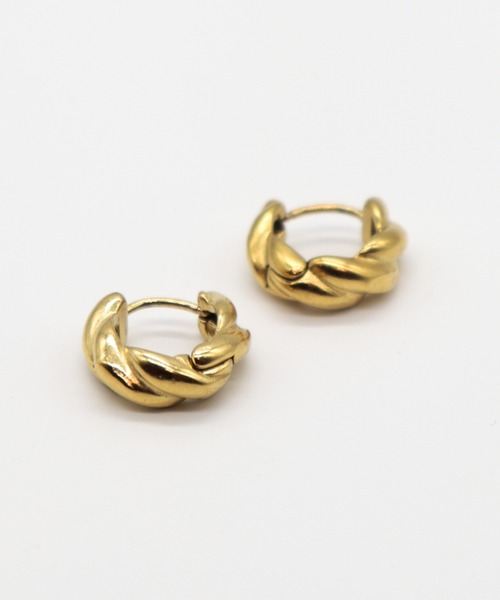 Bilan(ビラン)の「【BILAN】ツイストワンタッチピアス(サージカルステンレス)(ピアス(両耳用)・レディース・シルバー/ゴールド・FREE)」の4枚目の写真