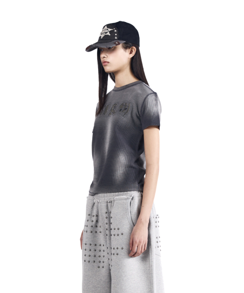 AAKAM(アーカム)の「Reverse Patch Waffle Half Top (Dark Gray)(Tシャツ/カットソー・レディース・その他・3/2/1)」の3枚目の写真
