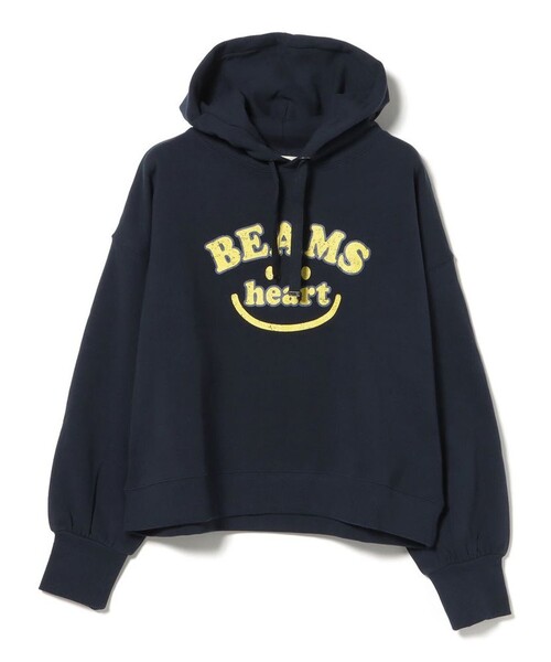 BEAMS HEART(ビームスハート)の「カレッジ スマイル パーカー(パーカー・レディース・グレー/ホワイト系その他5/ネイビー・FREE)」の3枚目の写真
