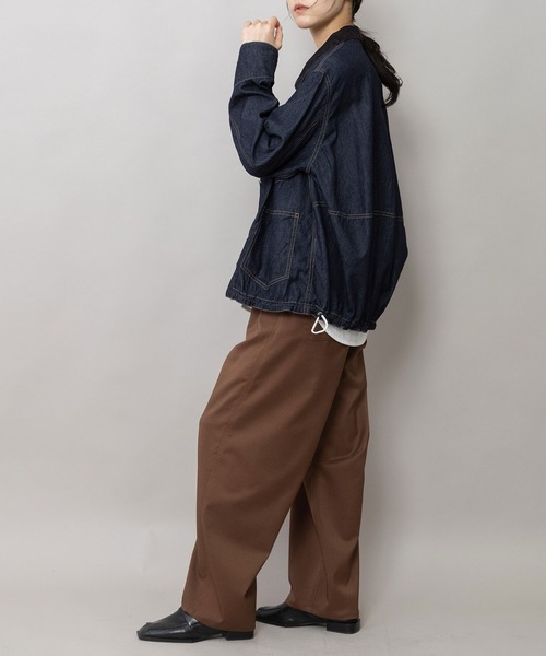 Munich（ミューニック）の「シック＆シンポリエステルツイル バレルパンツ（その他パンツ・レディース・チャコールグレー/ブラウン/ブラック・M/S）」の7枚目の写真
