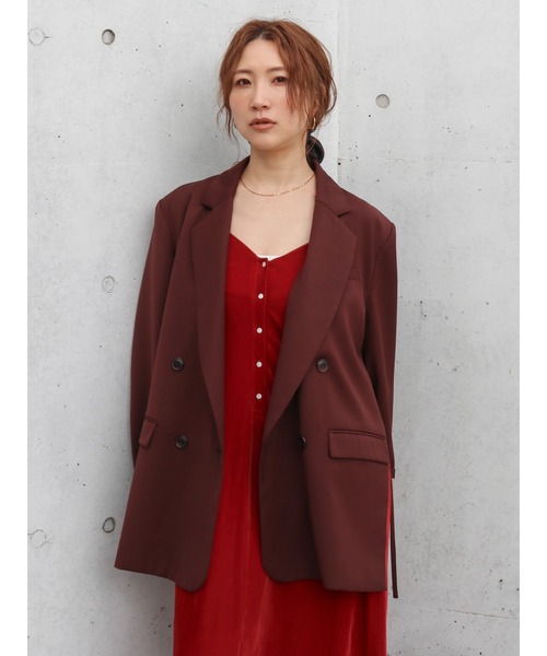 Ungrid（アングリッド）の「サイドスリットデザインルーズジャケット（テーラードジャケット・レディース・チャコールグレー/ブラウン・FREE）」の19枚目の写真